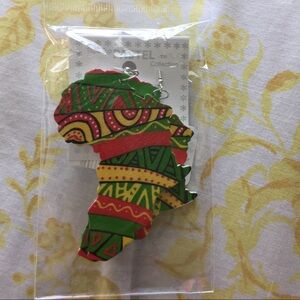 African tribal print earrings